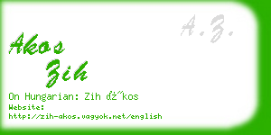 akos zih business card